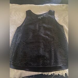 Emporio Armani Black Sequin Tank Top